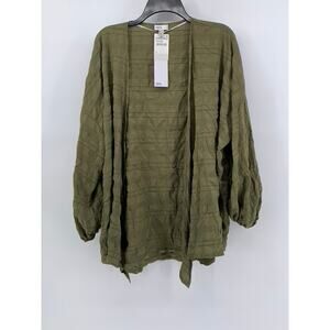 NORDSTROM RACK Womens Green Lightweight Cardigan SZ L